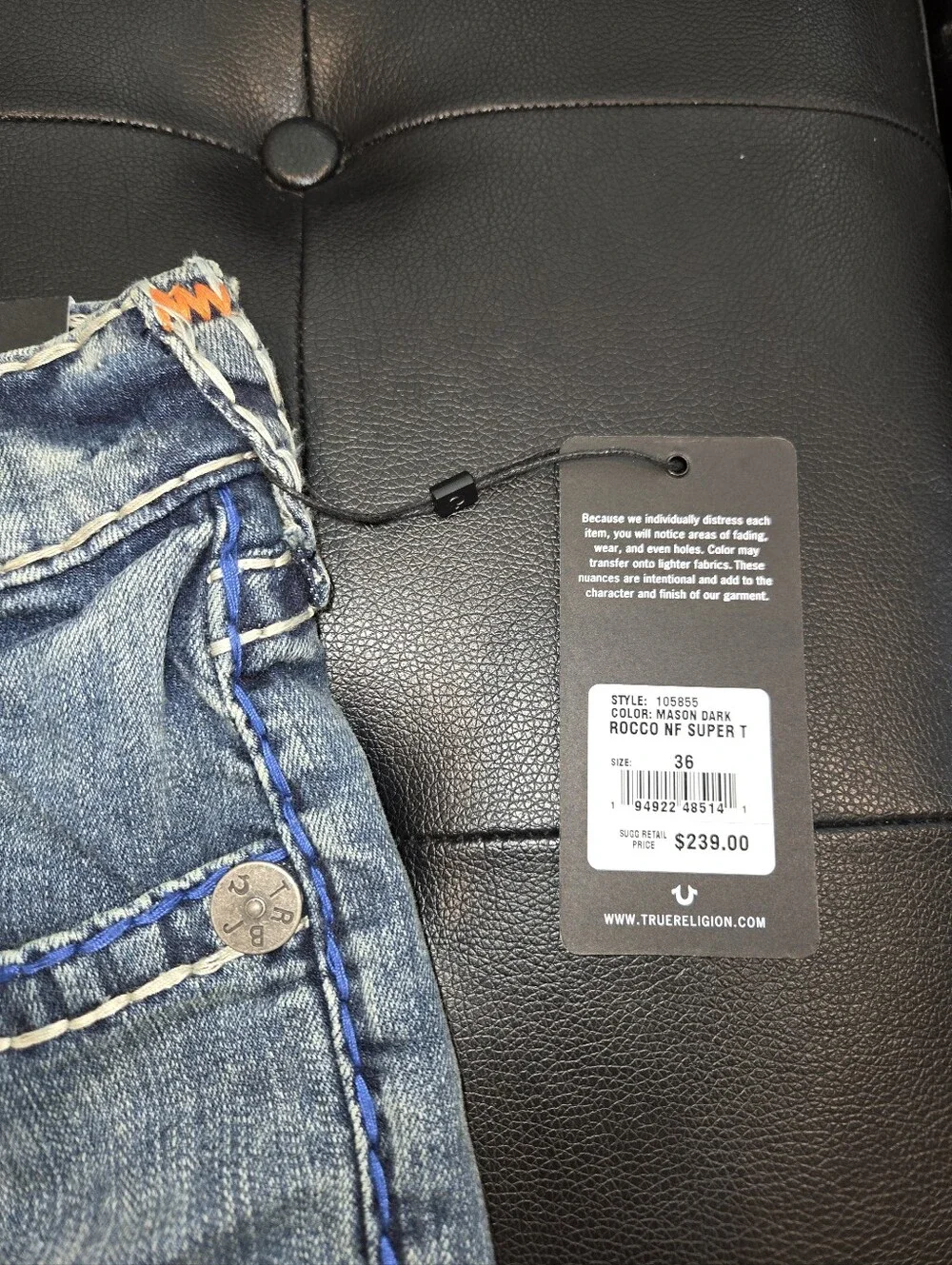 True Religion Slim Straight Light Blue Men's Jeans
